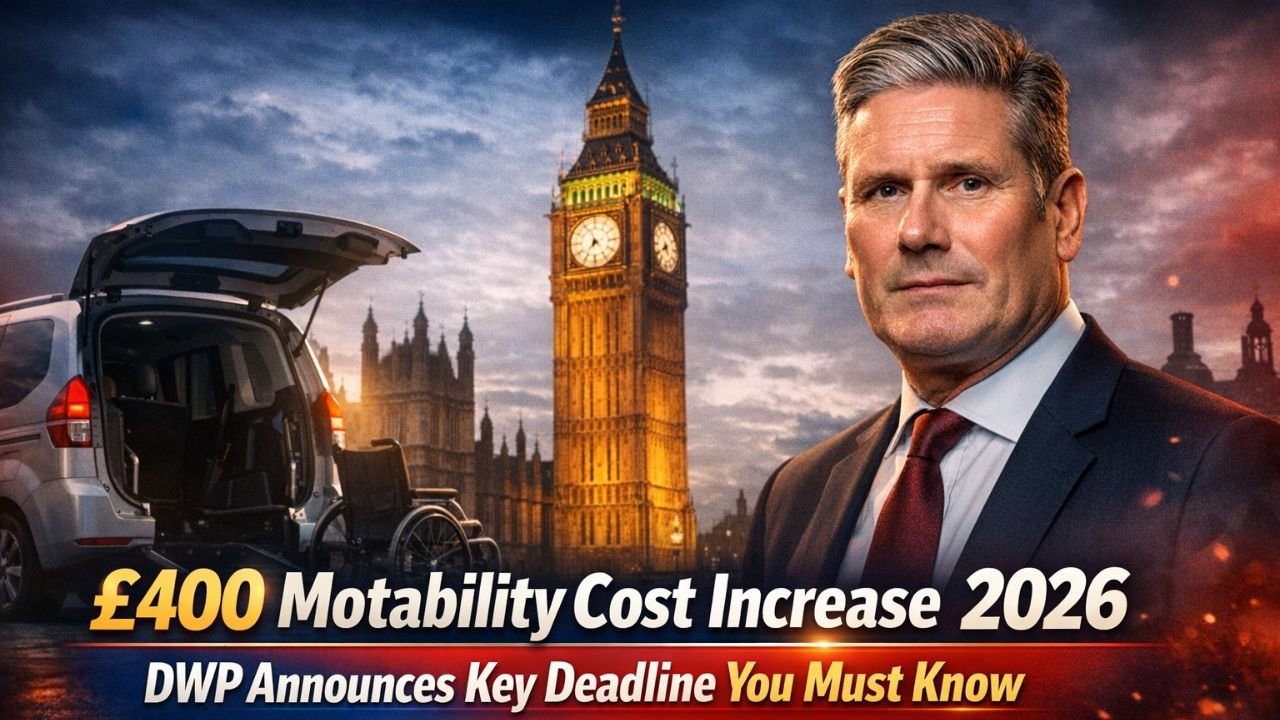 £400 Motability Cost Increase 2026: DWP Announces Key Deadline You Must Know