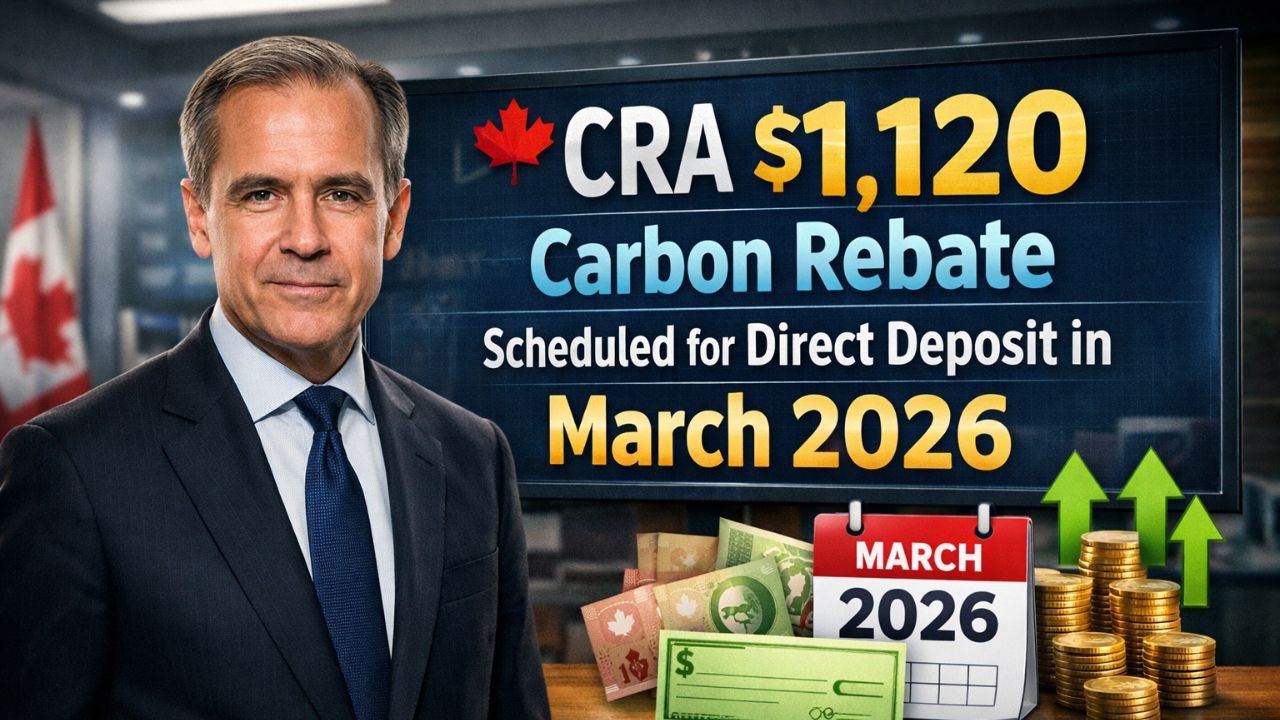 CRA $1,120 Carbon Rebate: Direct Deposit Payments Scheduled for March 2026